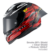 NEXX Race Helmet X.R3R GLITCH RACER RED.WHITE, Size: XXS | 01XR323415015