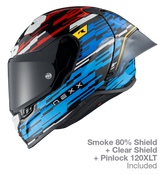 NEXX Race Helmet X.R3R GLITCH RACER BLUE.RED, Size: XXS | 01XR323415626