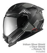 NEXX Street Helmet X.WST3 FLUENCE BLACK.SILVER MT, Size: XXS | 01XS301426063