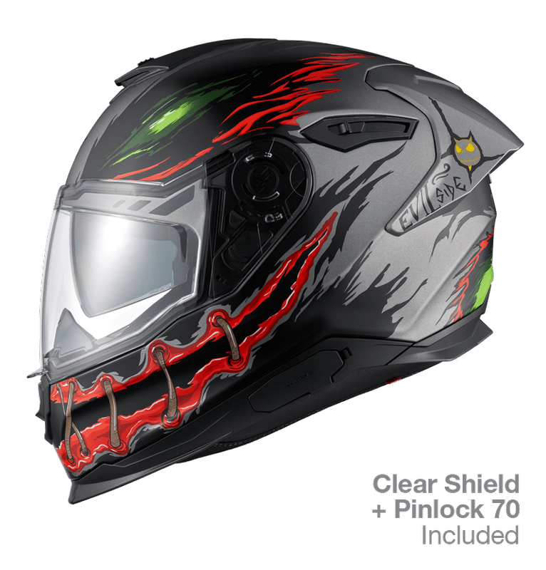 NEXX Sport Helmet Y.100R NIGHT RIDER TITANIUM MT, Size: S | 01YR108410088