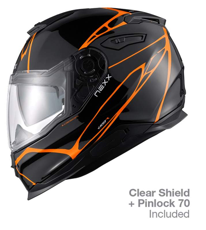 NEXX Urban Helmet Y.100 B-SIDE BLACK.ORANGE, Size: XS | 01YU101405031