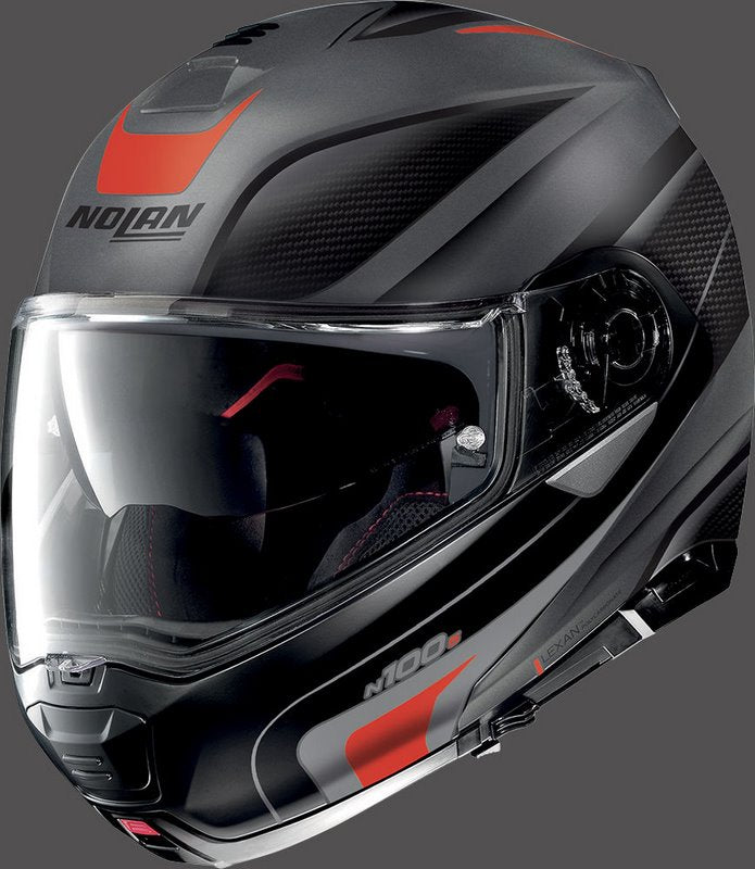 Nolan Flip-Up Helmet N100-5 ORBITER N-COM, Grey Red | N15000536068