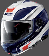 Nolan Flip-Up Helmet N100-5 ORBITER N-COM, White Blue Red | N15000536074
