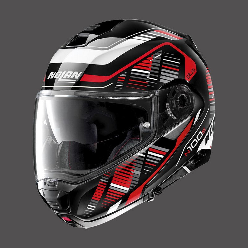Nolan Modular Helmet N100.5 Plus Starboard N-com Black Red | N1P000494045