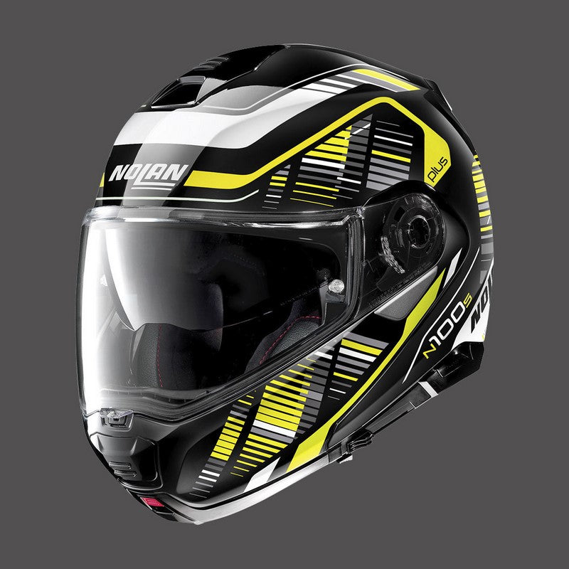 Nolan Modular Helmet N100.5 Plus Starboard N-com Black Yellow | N1P000494046