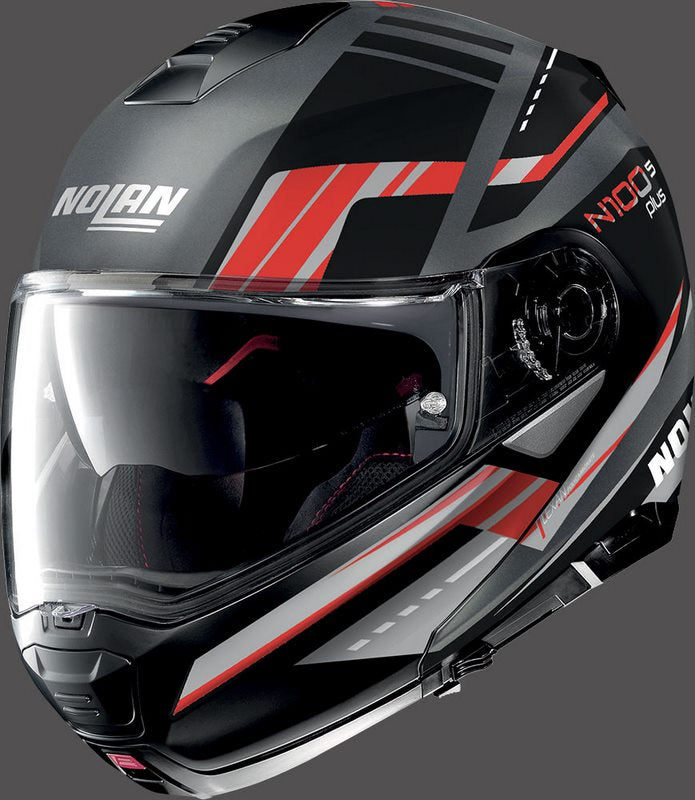 Nolan Flip-Up Helmet N100-5 P ILLUVIUM N-C, Grey Red | N1P000535060
