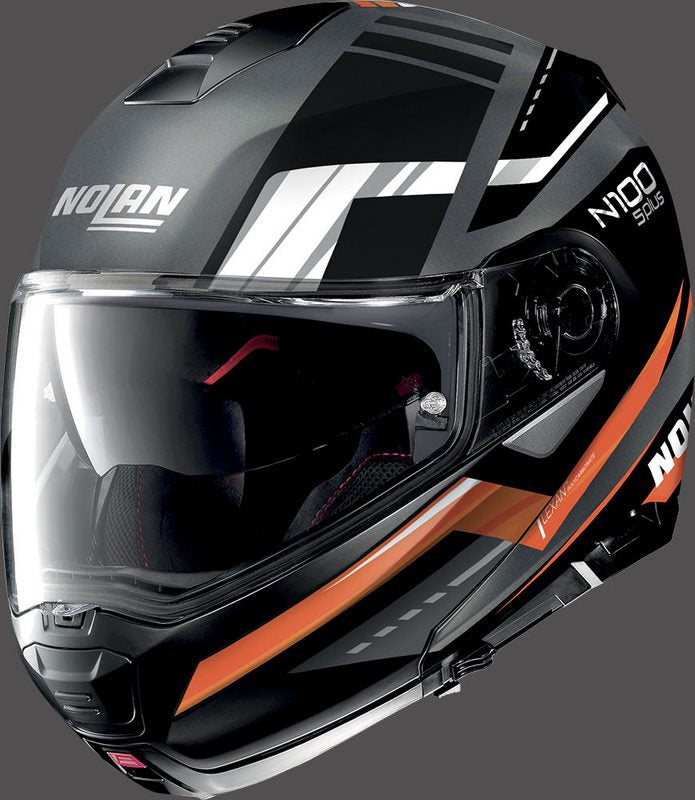 Nolan Flip-Up Helmet N100-5 P ILLUVIUM N-C, Grey Orange | N1P000535061