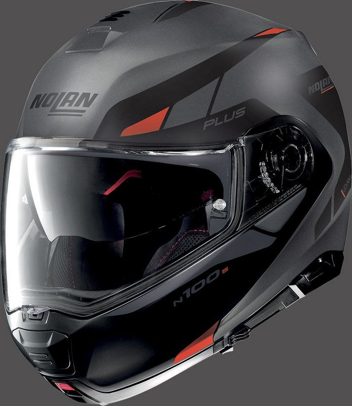 Nolan Flip-Up Helmet N100-5 P MILESTONE N, Grey Red | N1P000910051