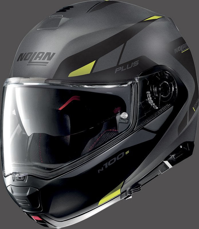 Nolan Flip-Up Helmet N100-5 P MILESTONE N, Grey Yellow | N1P000910052