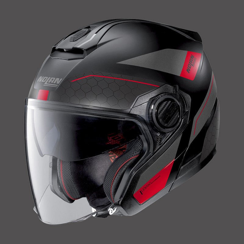 Nolan Jet Helmet N40.5 Pivot N-com Red Flat Black | N45000526025