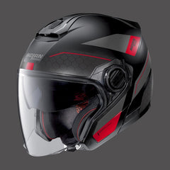 Nolan Jet Helmet N40.5 Pivot N-com Red Flat Black | N45000526025