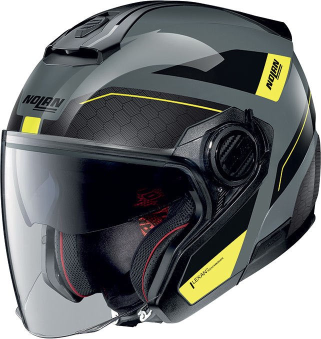 Nolan Jet Helmet N40-5 06 PIVOT N-COM, Yellow Slate Grey | N4Z000526026
