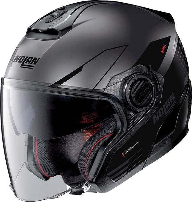 Nolan Jet Helmet N40-5 06 ZEFIRO N-COM, Grey Matt | N4Z000911029