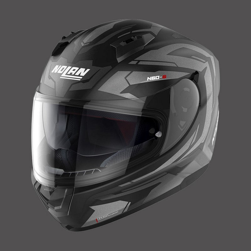 Nolan Full Face Helmet N60.6 Anchor N-com Grey Black Matt | N66000576020