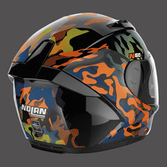 Nolan Full Face Helmet N60.6 Foxtrot N-com Orange Blue Black | N66000591034