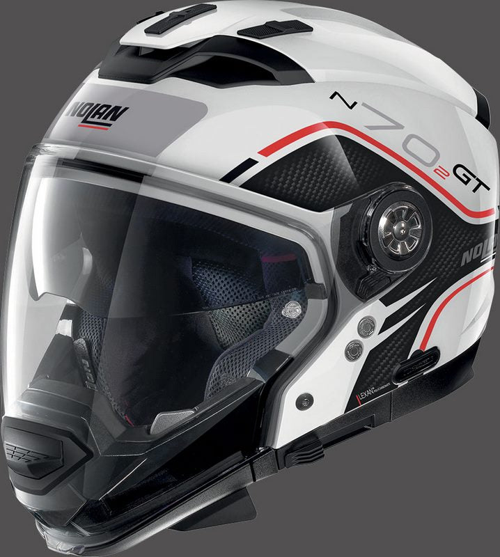 Nolan Modular Helmet N70-2 GT FLYWHEEL N-CO, METAL WHITE | N7G000586053