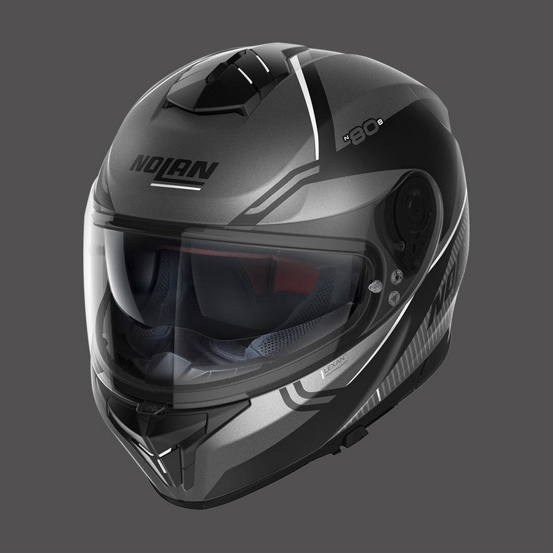 Nolan Full Face Helmet N80.8 Astute N-com White Lava Grey Matt | N88000529023