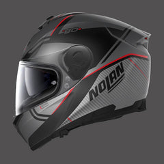 Nolan Full Face Helmet N80.8 Astute N-com Red Lava Grey Matt | N88000529024