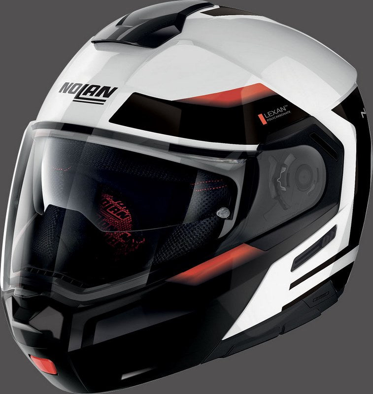 Nolan Flip-Up Helmet N90-3 REFLECTOR N-COM, White Red | N93000537037
