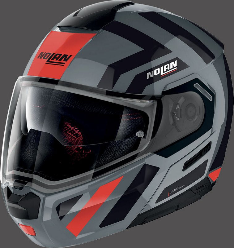 Nolan Flip-Up Helmet N90-3 LANEWAY N-COM, Grey Red | N93000649042
