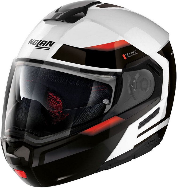 Nolan Modular Helmet N90-3 06 REFLECTOR N-C, Metal White Black Red | N9Z000537037