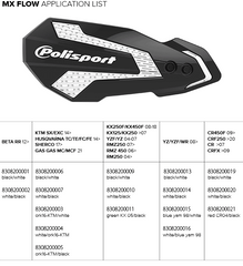 POLISPORT HANDGUARDS MX FLOW White/Black | 8308200002