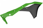 POLISPORT RADIATOR COVERS BLACK/GREEN | 8412300001
