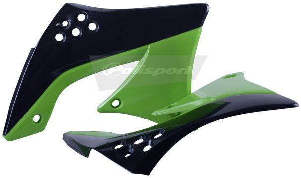 RADIATOR SCOOPS, BLACK/GREEN