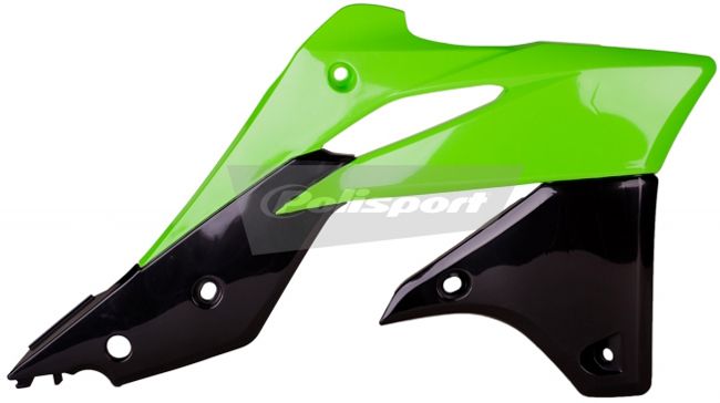 RADIATOR SCOOPS, GREEN/BLACK