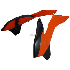 RADIATOR SCOOPS, ORANGE/BLACK