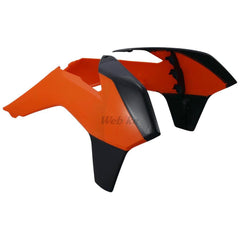 RADIATOR SCOOPS, ORANGE/BLACK