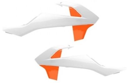 RADIATOR SCOOPS, WHITE/ORANGE