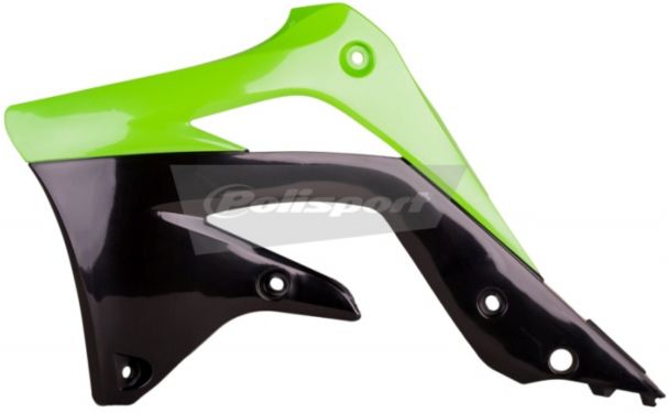 POLISPORT RADIATOR COVERS GREEN/BLACK | 8418300001