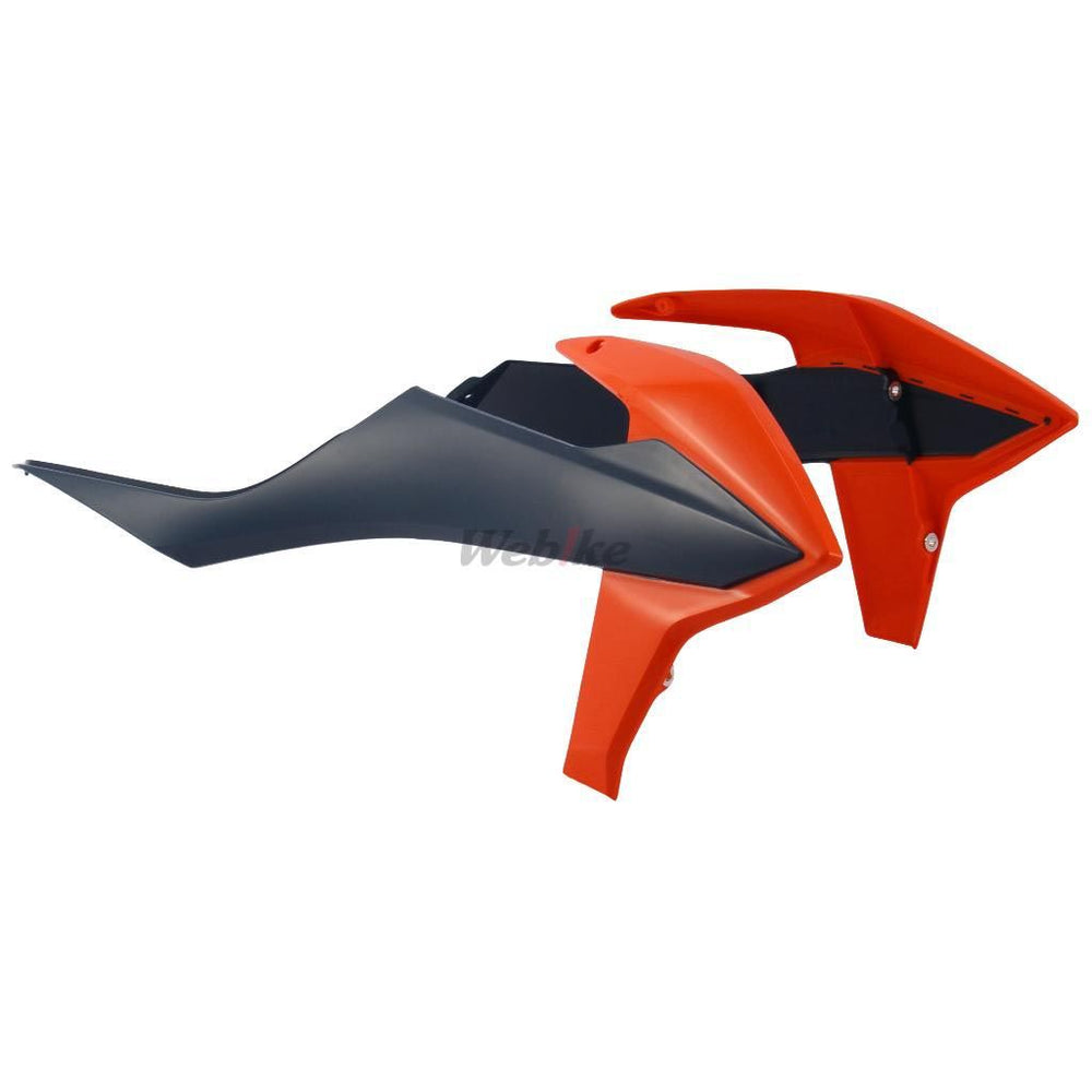 RADIATOR SCOOPS, ORANGE/BLUE