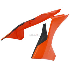 RADIATOR SCOOPS, BLACK/ORANGE
