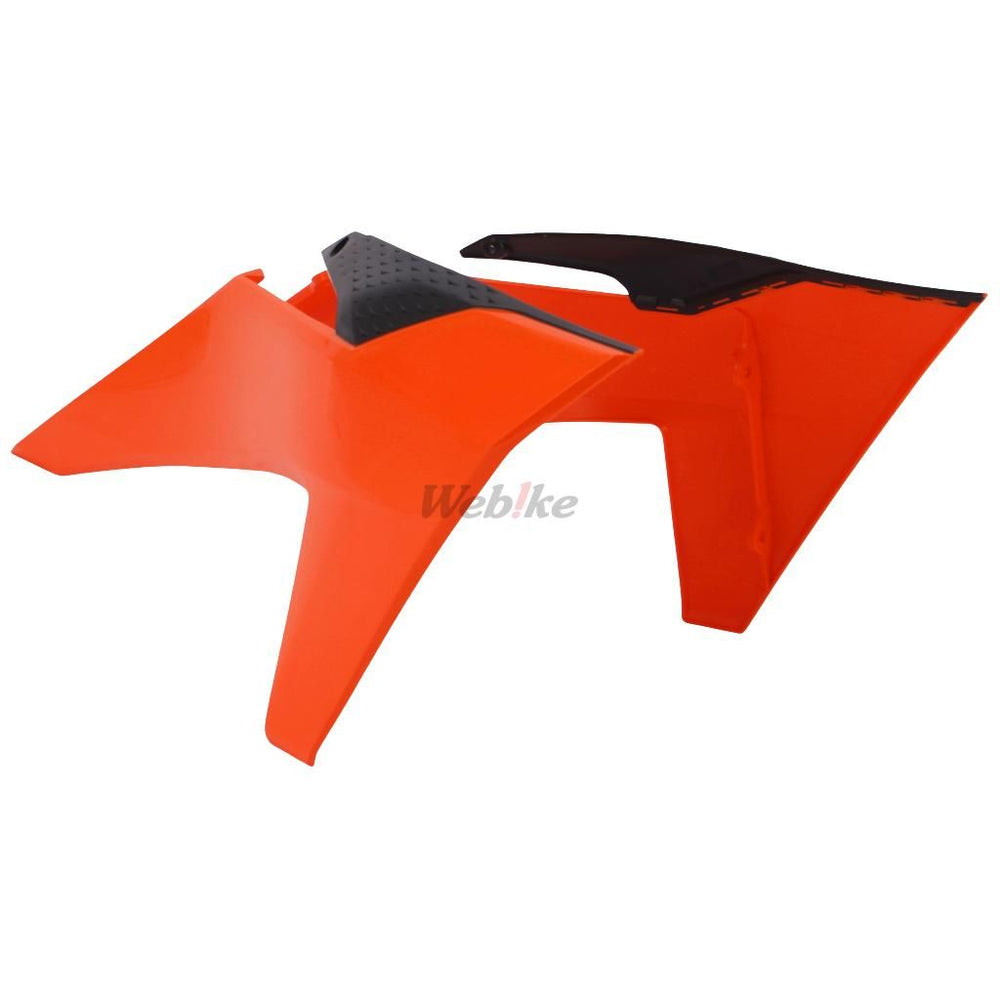 RADIATOR SCOOPS, BLACK/ORANGE
