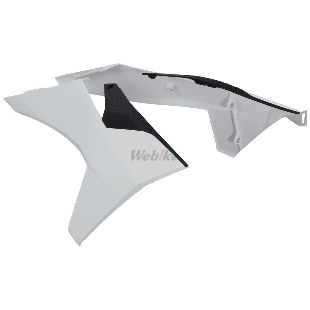 RADIATOR SCOOPS, BLACK/WHITE OEM color