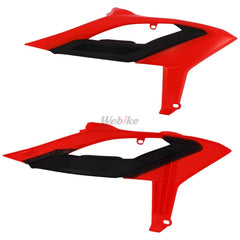 RADIATOR SCOOPS, RED/BLACK