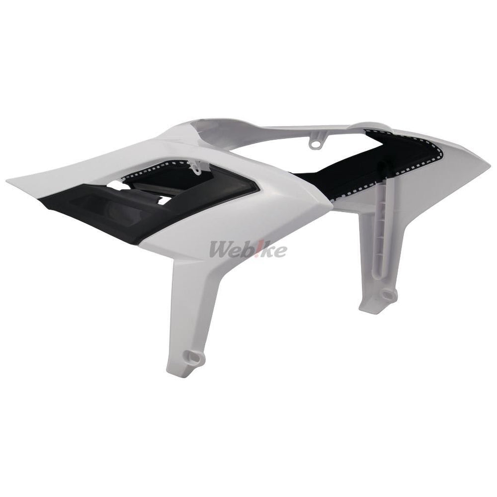 RADIATOR SCOOPS, WHITE/BLACK
