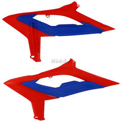 RADIATOR SCOOPS, BLUE/RED BETA