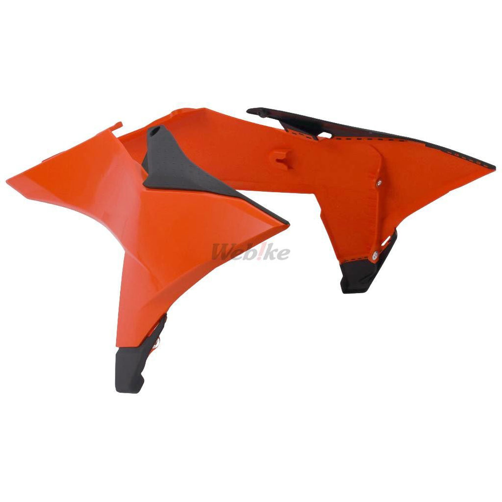 RADIATOR SCOOPS, ORANGE/BLACK