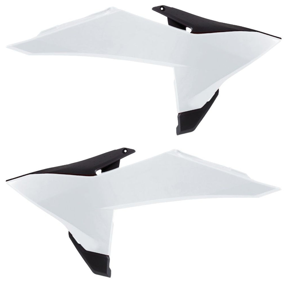 RADIATOR SCOOPS, WHITE/BLACK