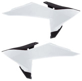 RADIATOR SCOOPS, WHITE/BLACK