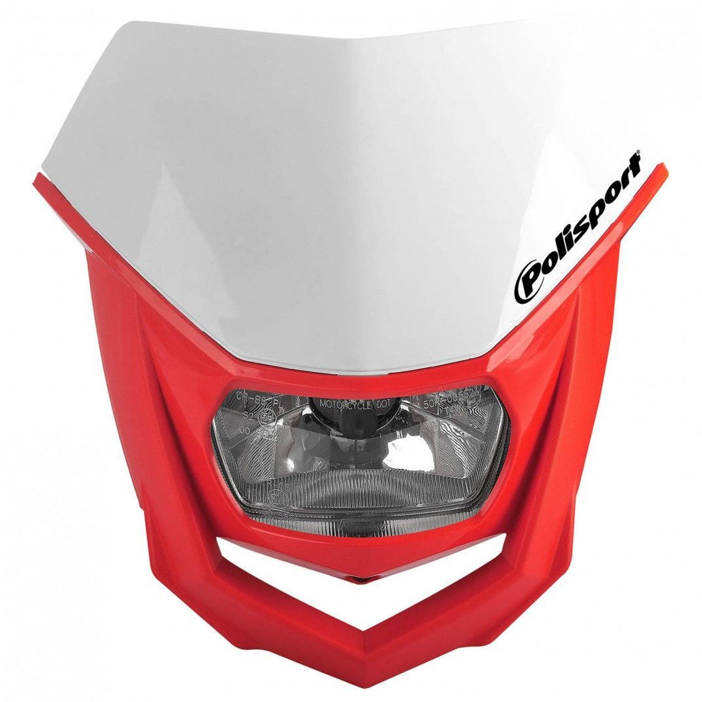 POLISPORT HALO HALOGEN HEADLIGHT APPROVED 12V/35/5W RED | 8657400040