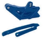 Kit chain guide+chain slider+chain sliding piece(14-->), BLUE