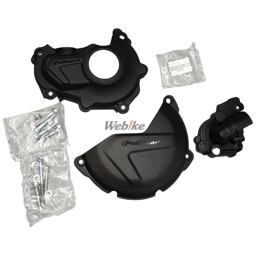 Kit Clutch+Ignition cover protector, BLACK