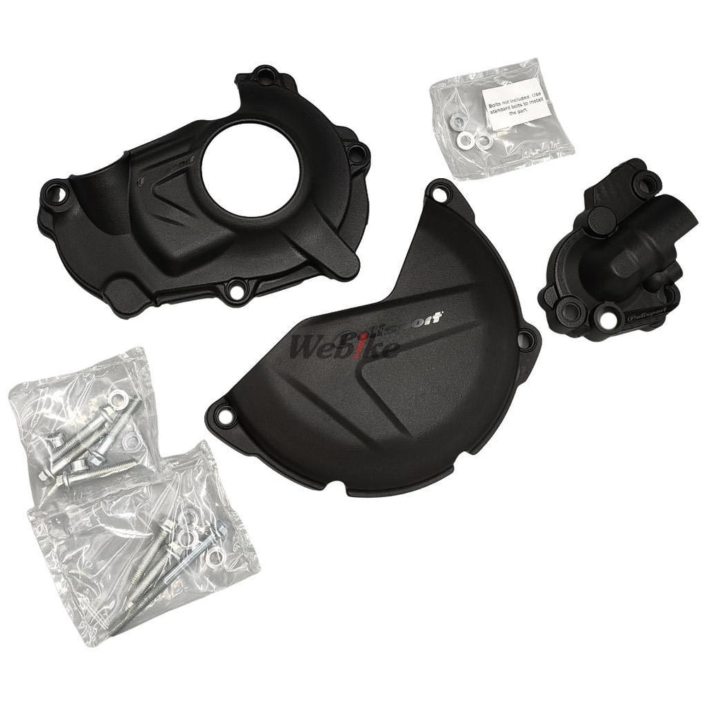 Kit Clutch+Ignition cover protector, BLACK