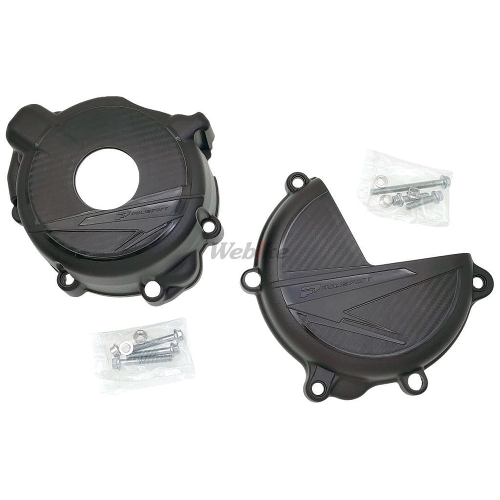 Kit Clutch+Ignition cover protector, BLACK