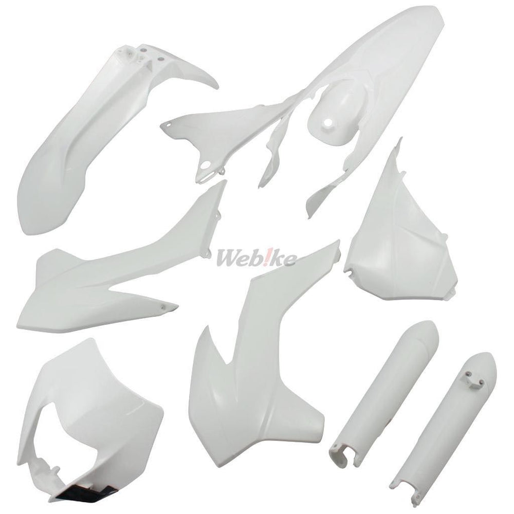 FULL PLASTIC KIT, WHITE KTM