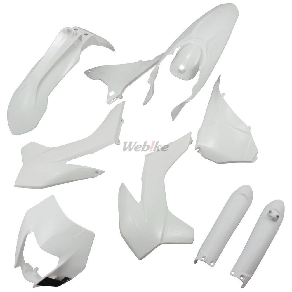 FULL PLASTIC KIT, WHITE KTM